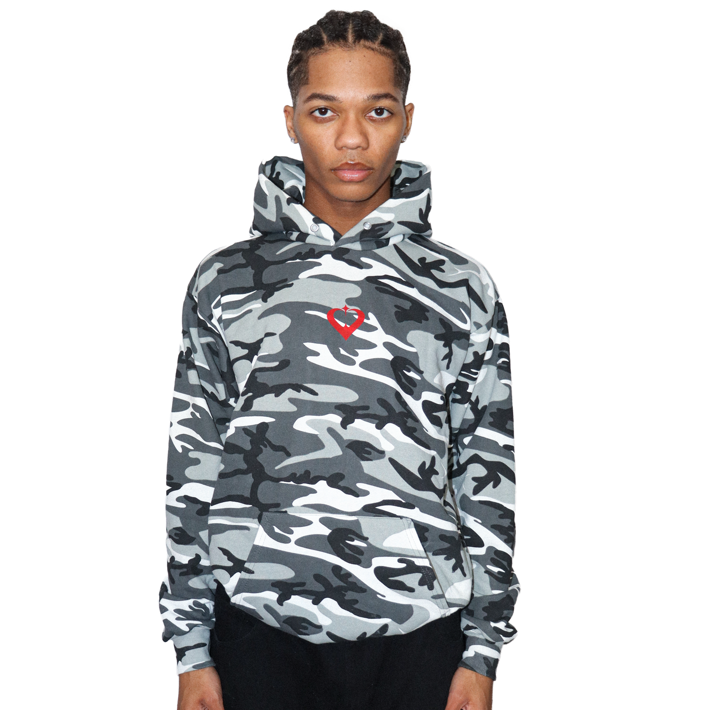 Black/White Camo Hoodie