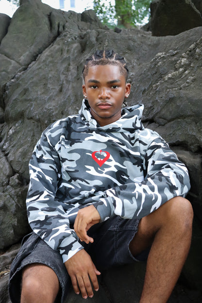 Black/White Camo Hoodie