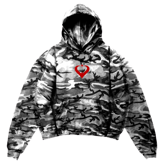 Black/White Camo Hoodie